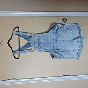 Torrid Distressed Denim Shortalls Womens Plus Size 22